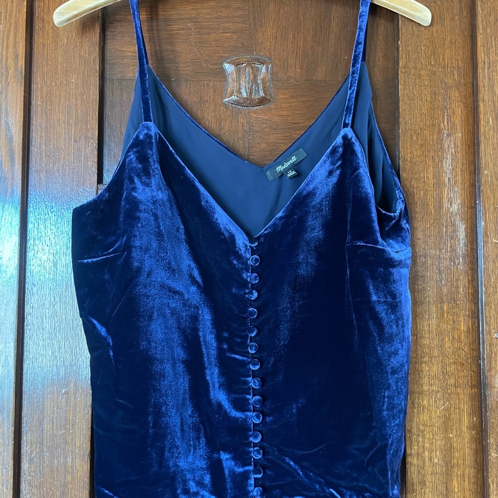 Madewell Elegant Blue Velvet Women's Top Blue